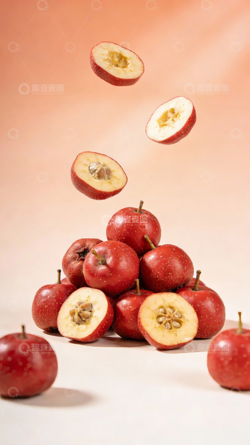 源文件下载【趣麦麦图】一堆新鲜山楂2