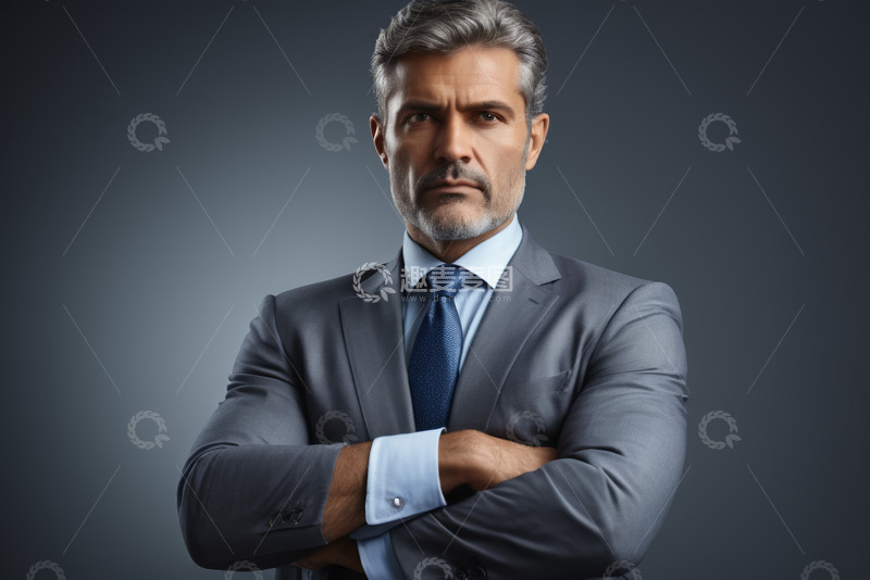 高清大图下载【趣麦麦图】身着西装的商务男士肖像