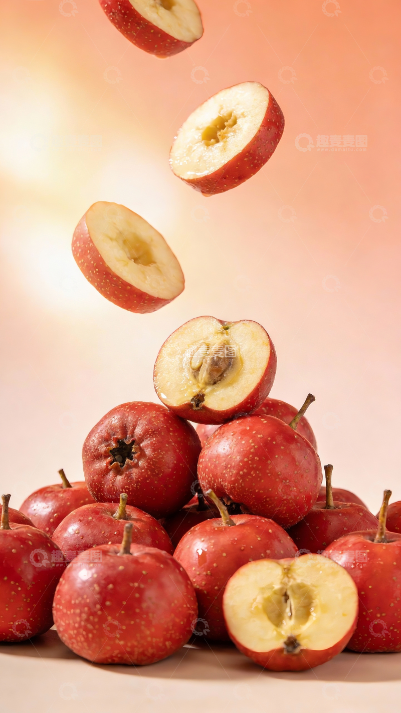 源文件下载【趣麦麦图】一堆新鲜山楂1