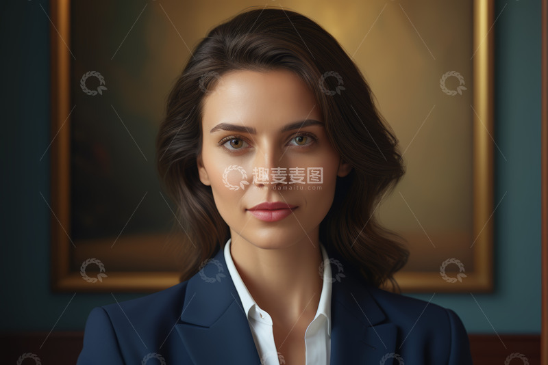 高清大图下载【趣麦麦图】职业女性半身肖像