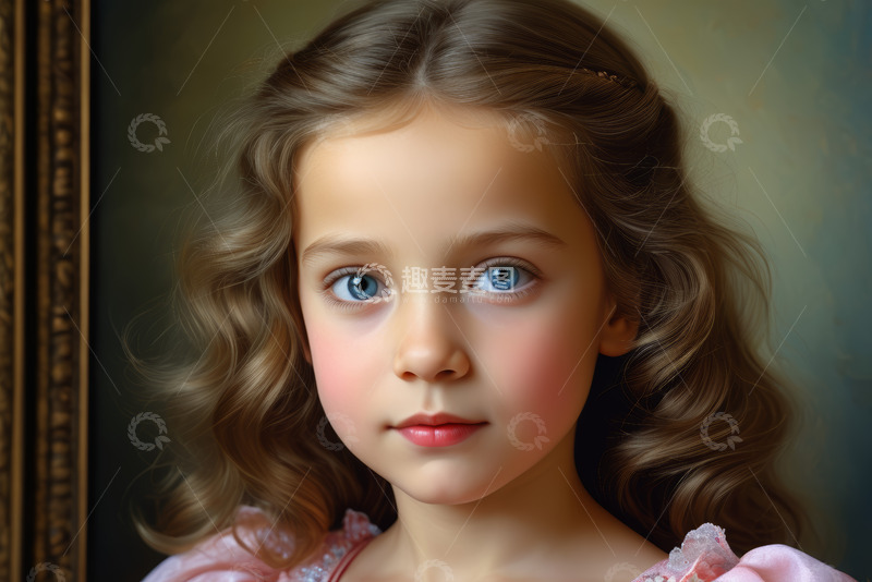 高清大图下载【趣麦麦图】可爱小女孩肖像特写