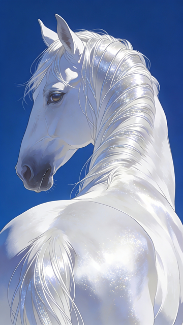 真实质感银色骏马1