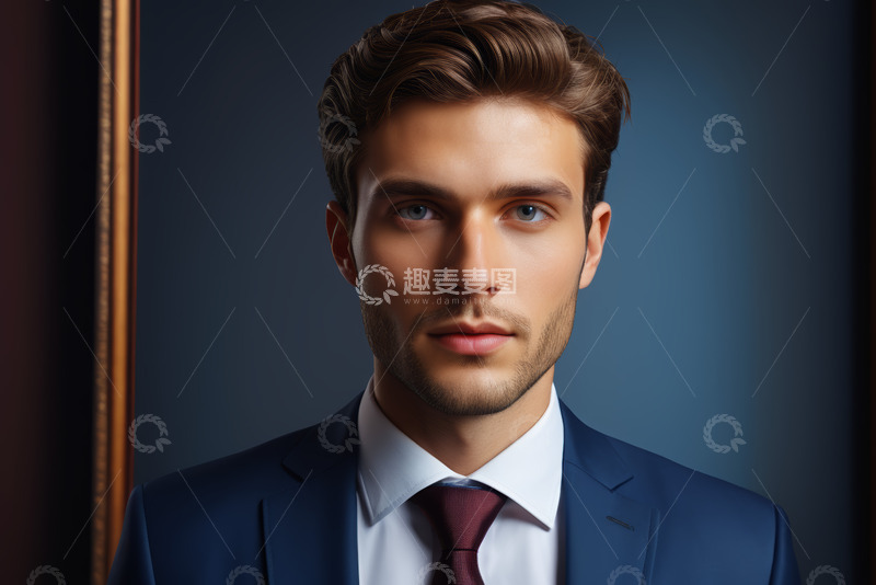 高清大图下载【趣麦麦图】西装男士正面肖像