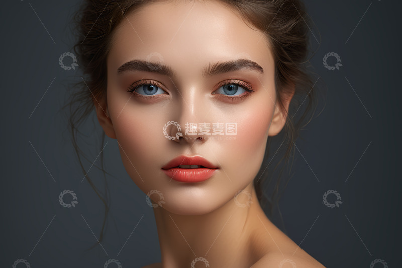 高清大图下载【趣麦麦图】女性面部特写肖像素材