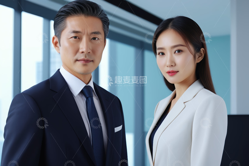 高清大图下载【趣麦麦图】商务男女正装肖像