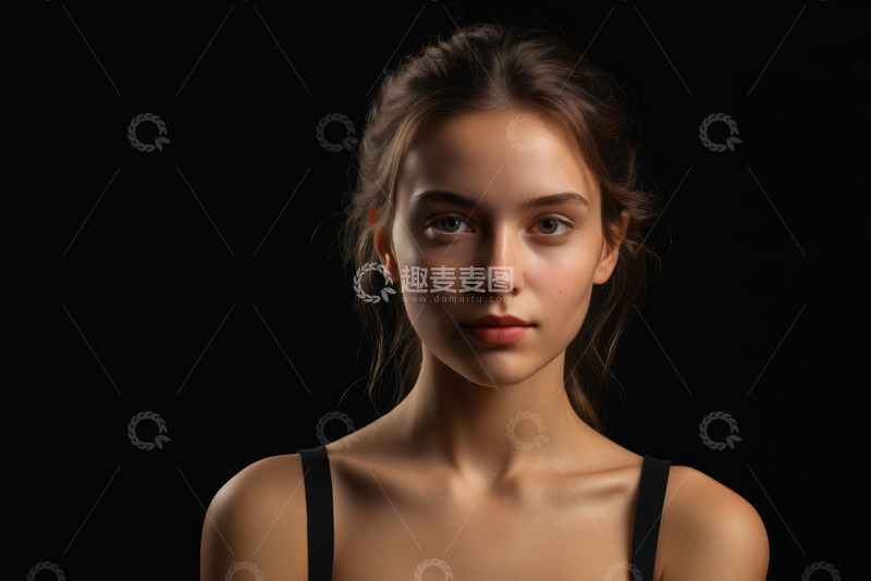 高清大图下载【趣麦麦图】女性面部特写肖像素材