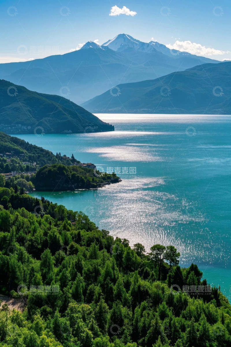 高清大图下载【趣麦麦图】山湖水岸自然风光全景