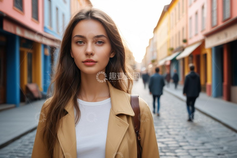 高清大图下载【趣麦麦图】街道上的女性肖像
