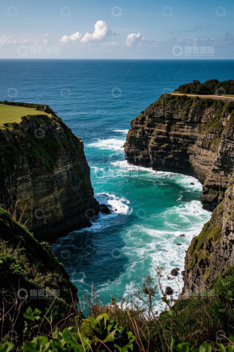 高清大图下载【趣麦麦图】海岸悬崖与海洋风景