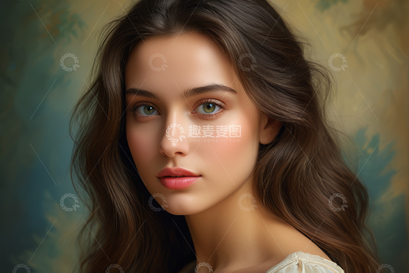 高清大图下载【趣麦麦图】年轻女性人物肖像特写