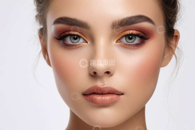 高清大图下载【趣麦麦图】化精致眼妆的女性特写