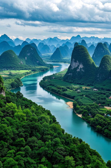 桂林山水风光全景