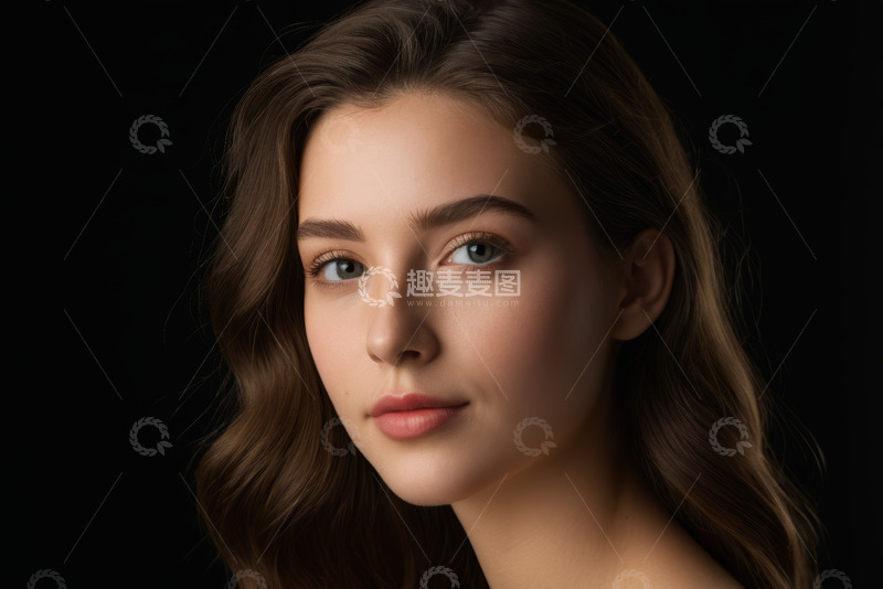 高清大图下载【趣麦麦图】女性面部特写肖像素材