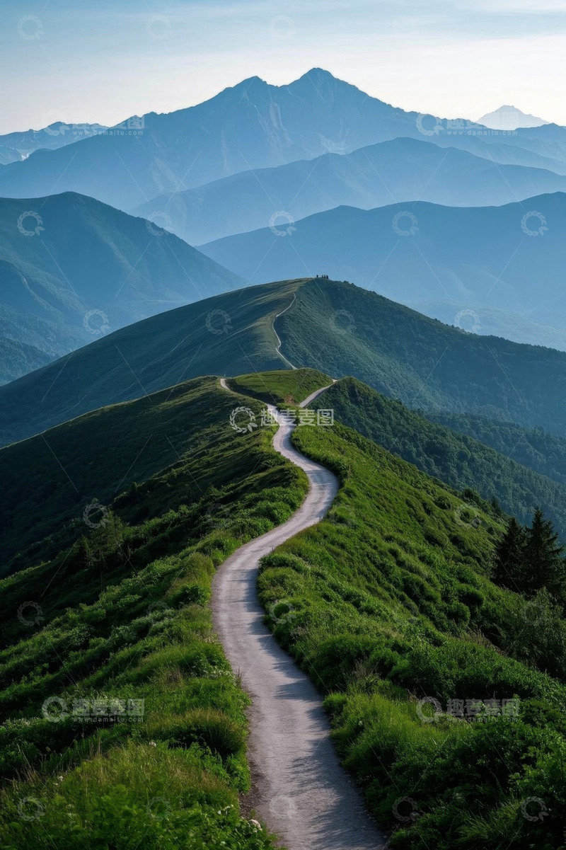 高清大图下载【趣麦麦图】山间蜿蜒小路自然风光