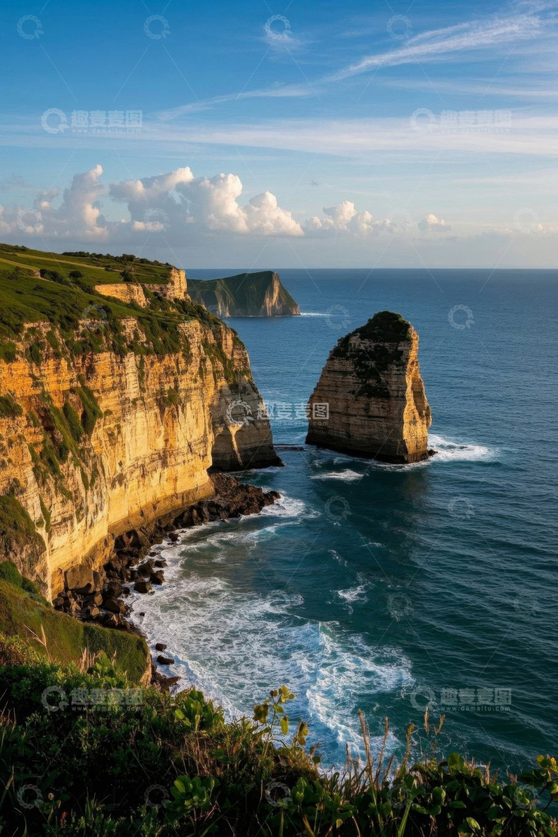 高清大图下载【趣麦麦图】海岸边的岩石与海景