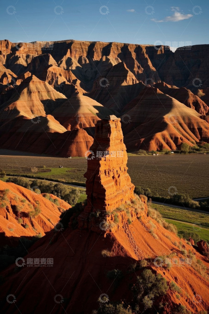 高清大图下载【趣麦麦图】红色峡谷独特地貌风光