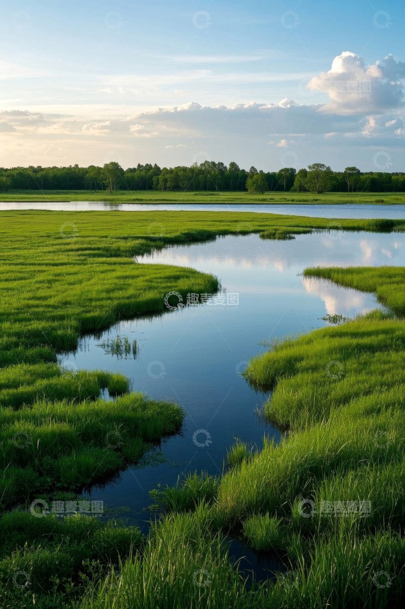 高清大图下载【趣麦麦图】户外草原湿地自然风光