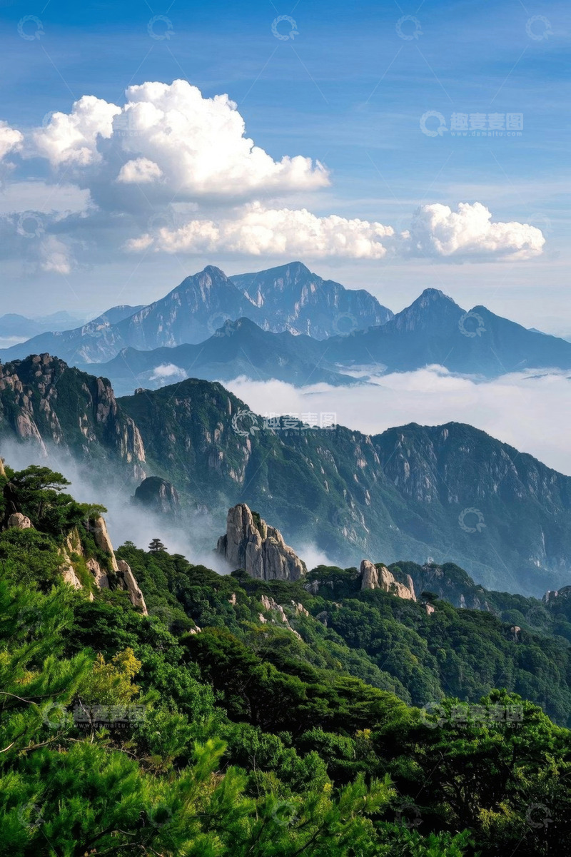 高清大图下载【趣麦麦图】青山云海自然风光