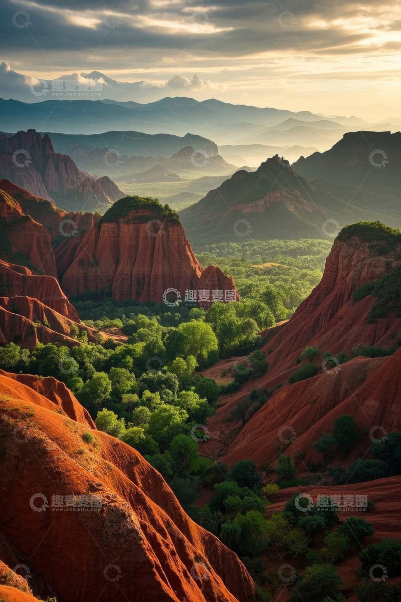 高清大图下载【趣麦麦图】红岩石山谷自然风光