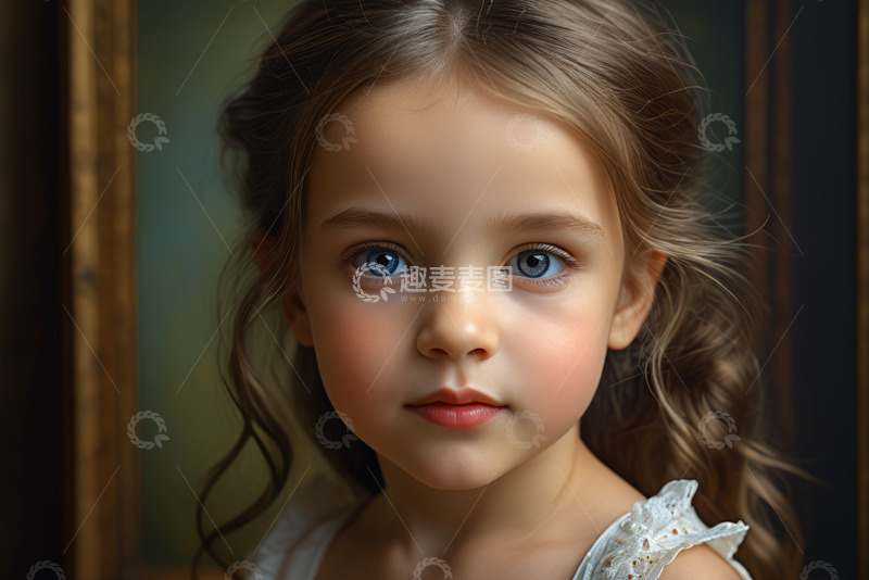 高清大图下载【趣麦麦图】小女孩面部特写