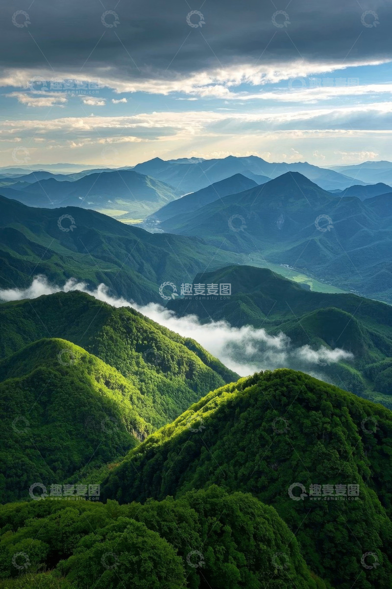 高清大图下载【趣麦麦图】青山云海自然风光全景