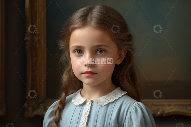 高清大图下载【趣麦麦图】小女孩肖像特写
