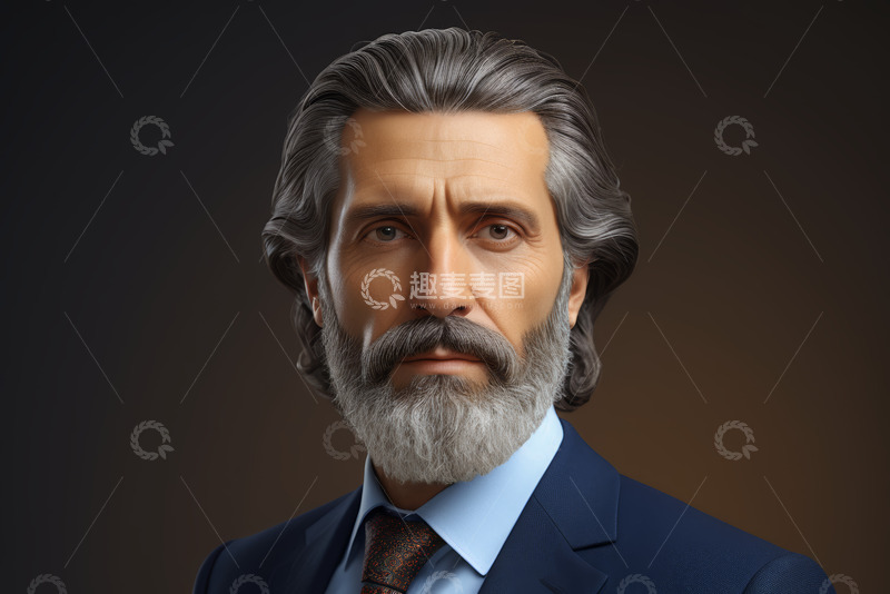 高清大图下载【趣麦麦图】西装革履成熟男士肖像