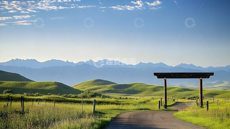 高清大图下载【趣麦麦图】乡村小路风景画
