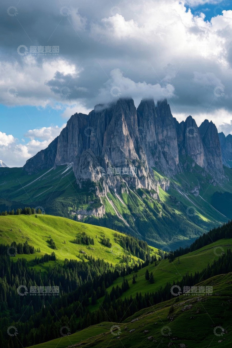 高清大图下载【趣麦麦图】阿尔卑斯山壮丽山景自然风光