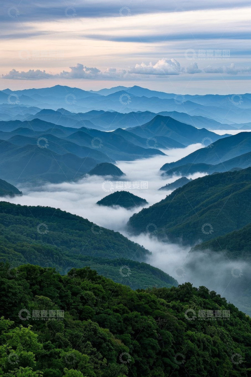 高清大图下载【趣麦麦图】山峦云海森林自然景观