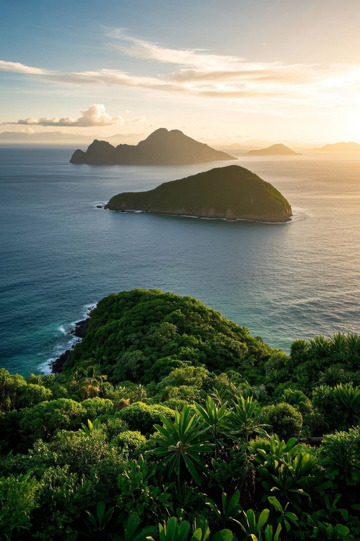 海岛自然风光全景