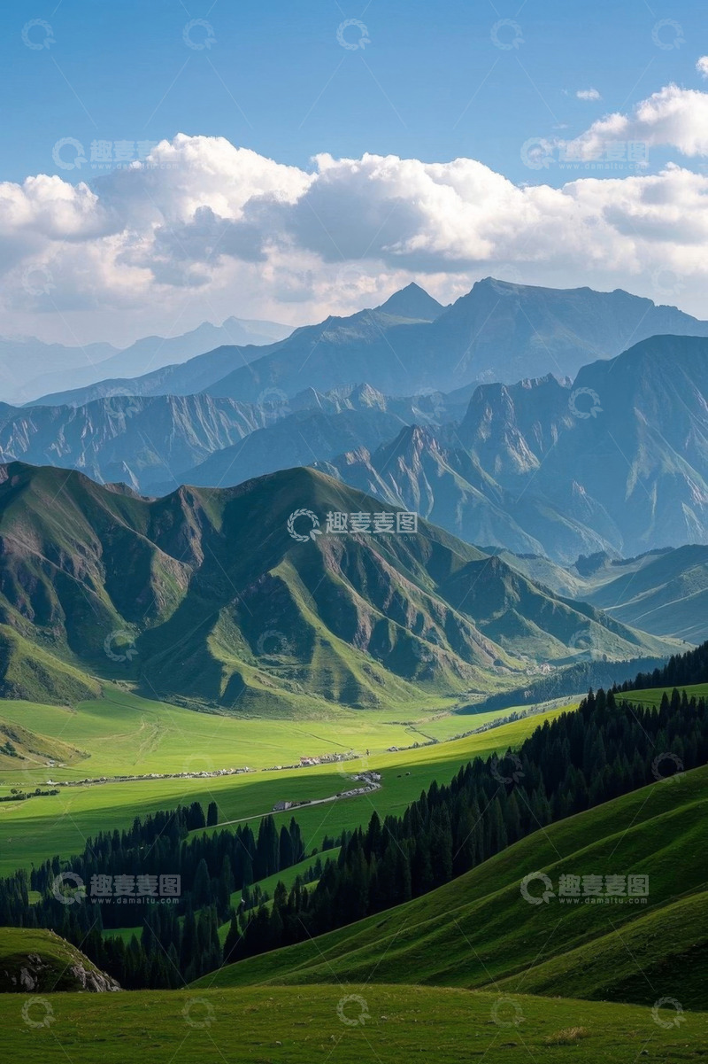 高清大图下载【趣麦麦图】青山绿水自然风光全景