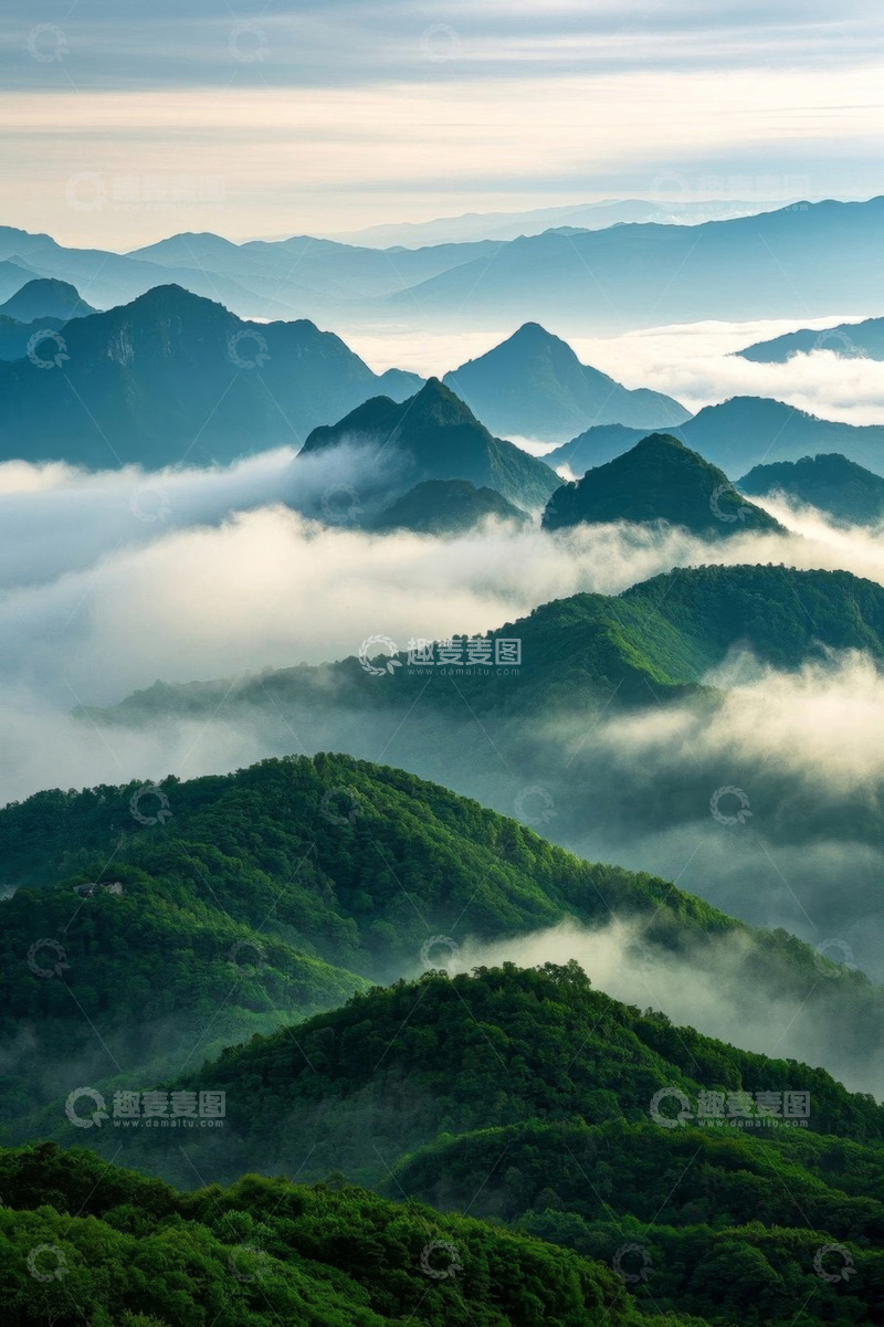 高清大图下载【趣麦麦图】山峦云海自然风光全景