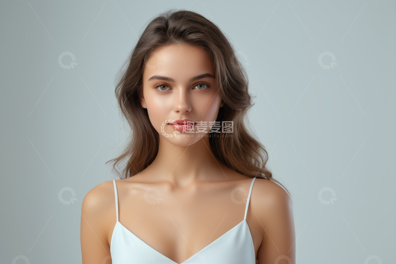 高清大图下载【趣麦麦图】年轻女性半身肖像