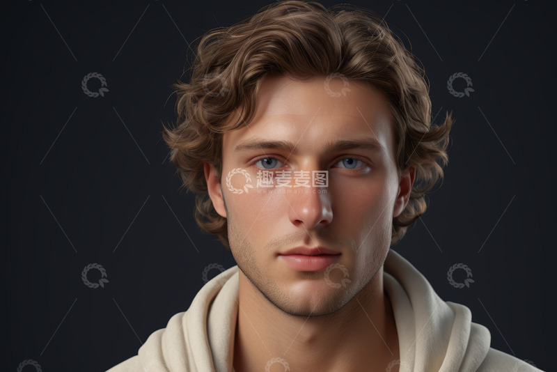 高清大图下载【趣麦麦图】男性人物肖像特写