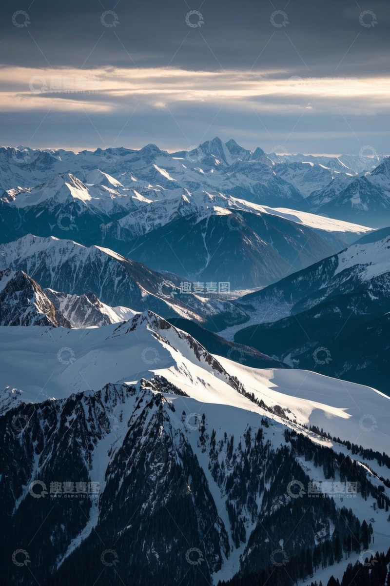 高清大图下载【趣麦麦图】雪山自然风光全景