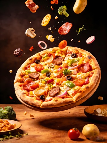 披萨各种食材