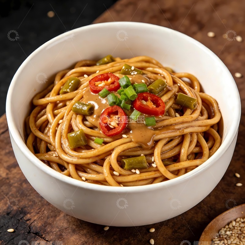 高清大图下载【趣麦麦图】一碗武汉热干面