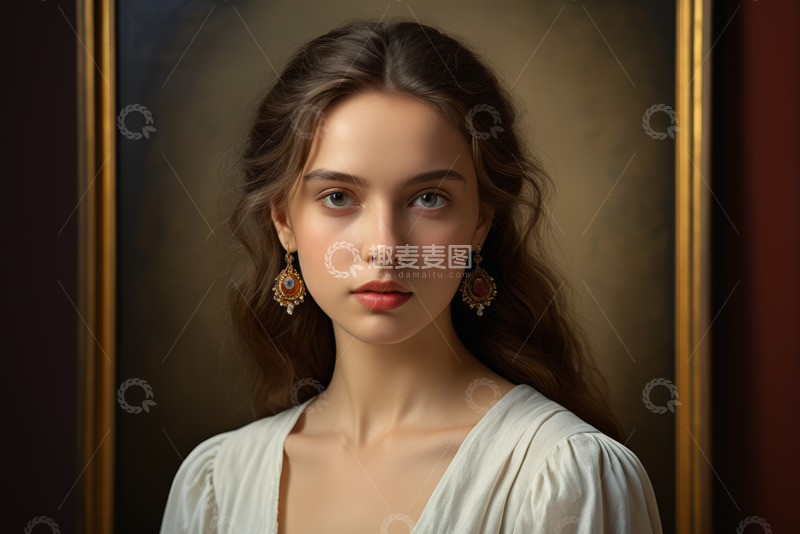高清大图下载【趣麦麦图】年轻美丽女性肖像特写