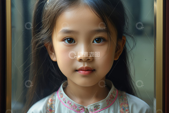 小女孩近景肖像