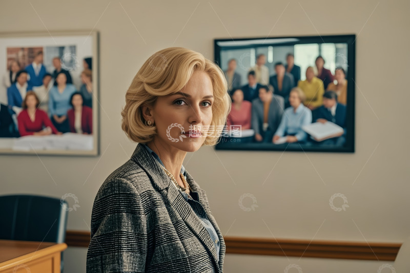 高清大图下载【趣麦麦图】职业女商人办公室肖像