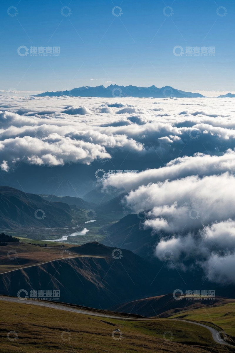 高清大图下载【趣麦麦图】高山云海自然风光全景