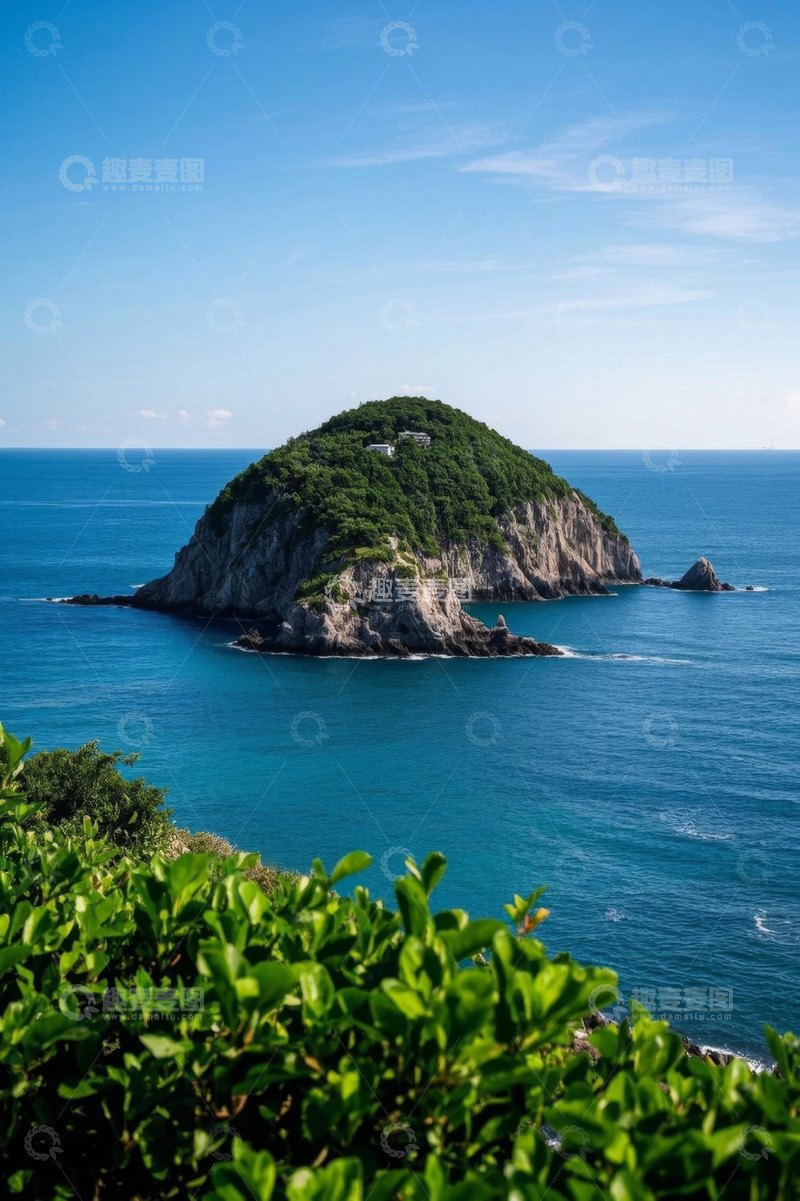 高清大图下载【趣麦麦图】海上孤岛自然景观
