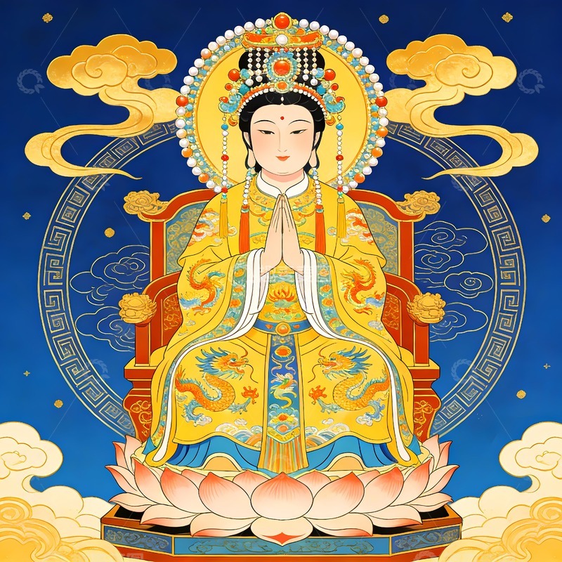 高清大图下载【趣麦麦图】一副妈祖娘娘画像