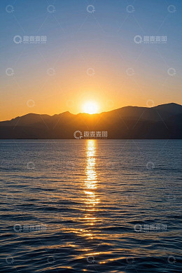 海面日出自然风光