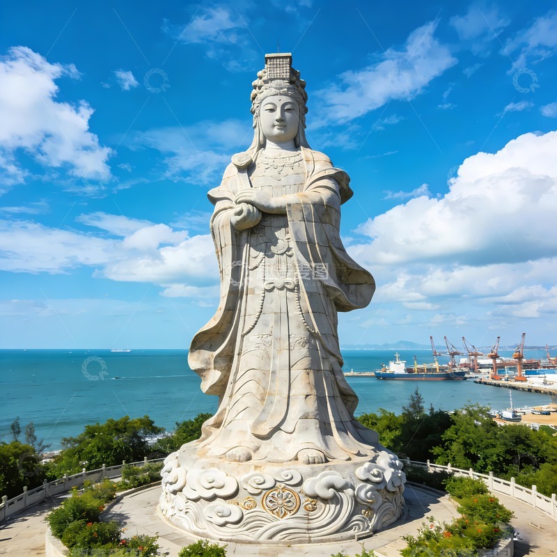 高清大图下载【趣麦麦图】妈祖娘娘雕像