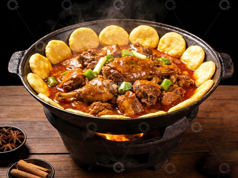 高清大图下载【趣麦麦图】铁锅炖大鹅图片