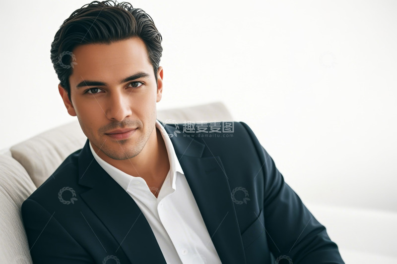 高清大图下载【趣麦麦图】西装男士肖像特写