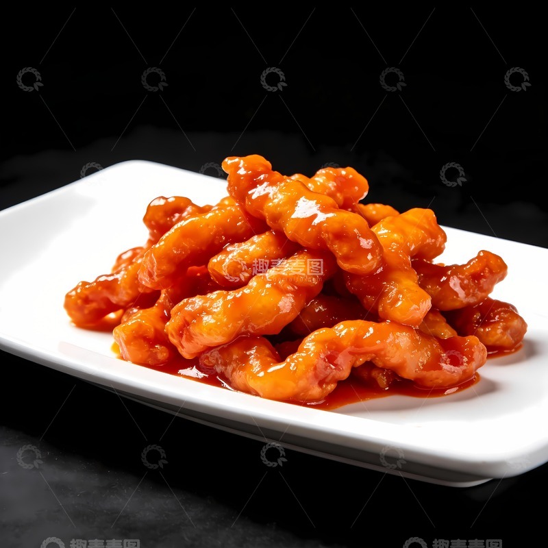 高清大图下载【趣麦麦图】一盘美味糖醋里脊