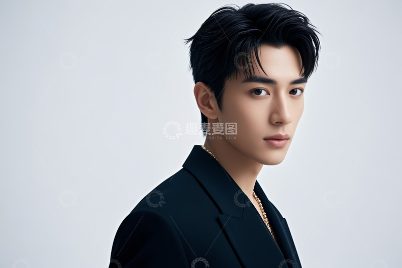 高清大图下载【趣麦麦图】身着西装男士半身肖像